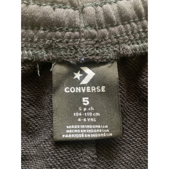 Converse Boys Athletic Shorts With Side Pockets Drawstring Black Size 5 - Picture 6 of 12